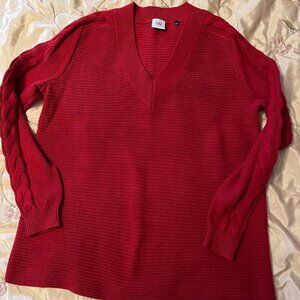 Cabi red sweater new without tags, never worn, size Small, oversized